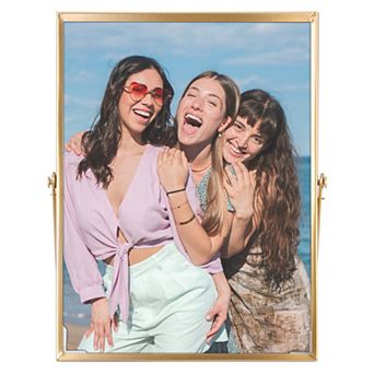 Floating Frame, Simple Metal Picture Frames with Glass Cover for Tabletop Home Decor 6x8