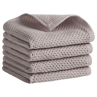 Hand Towel Set, Solid Waffle Hand Towels, Soft Towels for Bathroom, Hotel and Spa 74x33cm 4 pc