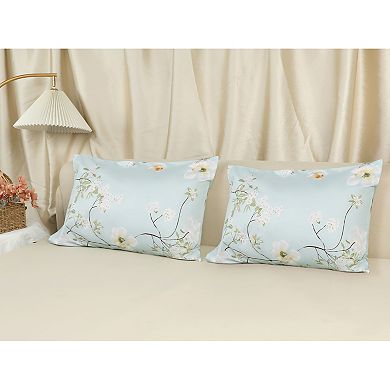 4 Pack Pillowcase with Envelope Closure, Floral Pillow Cases for Hair and Skin