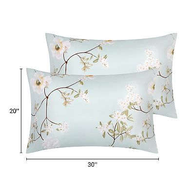 4 Pack Pillowcase with Envelope Closure, Floral Pillow Cases for Hair and Skin