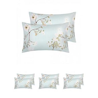 4 Pack Pillowcase with Envelope Closure, Floral Pillow Cases for Hair and Skin