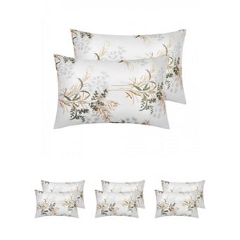 4 Pack Pillowcase with Envelope Closure, Floral Pillow Cases for Hair and Skin