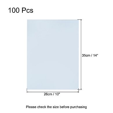 100 Pcs 13.5x10 Inch Shrink Wrap Bags, Blue Clear Heat Shrink Wrap