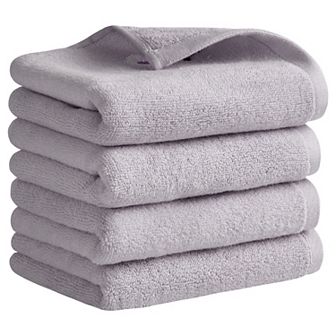 Floral Pattern Hand Towel Flower Embroidered Absorbent Decorative Towel Set for Bathroom 4 Pack