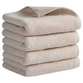 Floral Pattern Hand Towel Flower Embroidered Absorbent Decorative Towel Set for Bathroom 4 Pack
