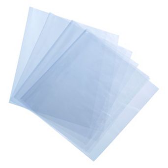 100 pc 14x8.5 Inch Shrink Wrap Bags, Blue Clear Heat Shrink Wrap for Gift Basket