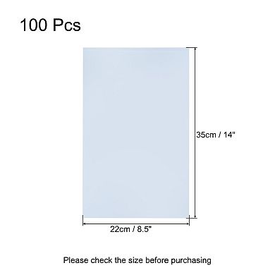 100 Pcs 14x8.5 Inch Shrink Wrap Bags, Blue Clear Heat Shrink Wrap for Gift Basket
