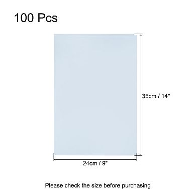 100 Pcs 14x9 Inch Shrink Wrap Bags, Blue Clear Heat Shrink Wrap