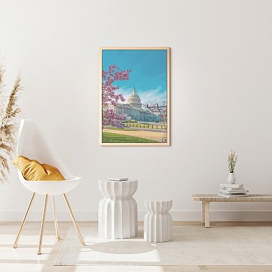 Wall Picture Frame, Art Photo Frame for Wall Hanging Picture Frames Wood Grain Color 6x8