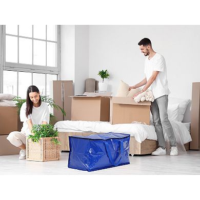 2 Pack Clothes Storage Bags with Handles, Closet Organizers and Storage, Moving Bags