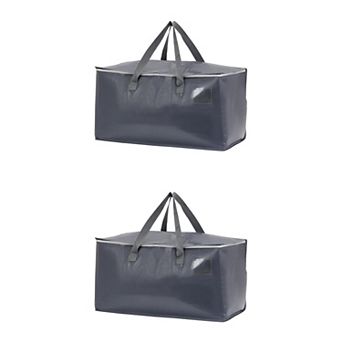 2 Pack Clothes Storage Bags with Handles, Closet Organizers and Storage, Moving Bags