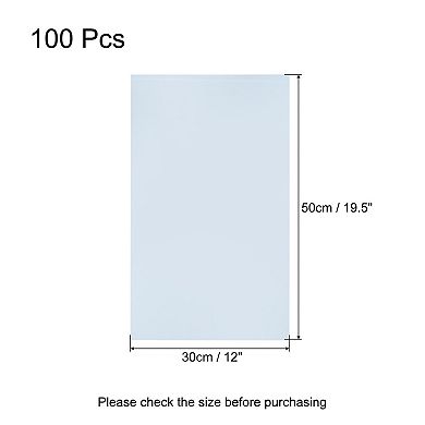 100 Pcs 19.5x12 Inch Shrink Wrap Bags, Blue Clear Heat Shrink Wrap
