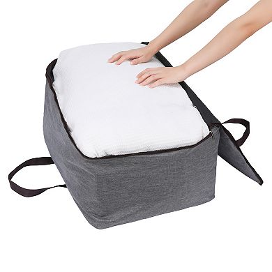 2 Pack Foldable Storage Bags, Moving Bags for Closet Organizers with Handles
