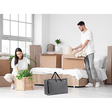 2 Pack Foldable Storage Bags, Moving Bags for Closet Organizers with Handles