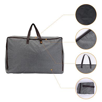 2 Pack Foldable Storage Bags, Moving Bags for Closet Organizers with Handles