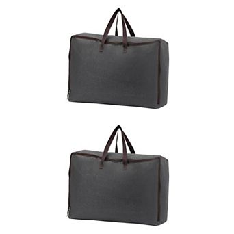 2 Pack Foldable Storage Bags, Moving Bags for Closet Organizers with Handles