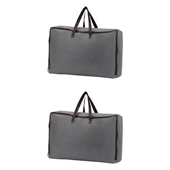 2 Pack Foldable Storage Bags, Moving Bags for Closet Organizers with Handles