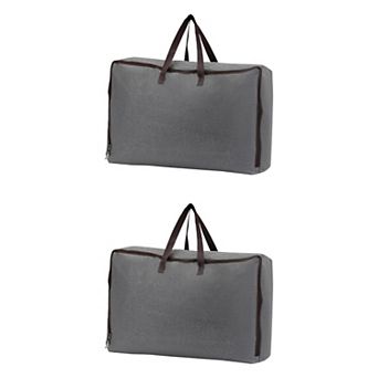 2 Pack Foldable Storage Bags, Moving Bags for Closet Organizers with Handles