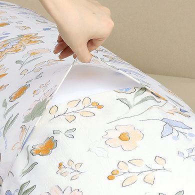 2 Packs Pillowcase for Hair and Skin Breathable, Floral Pillow Cases with Envelope Closure 20"x48"