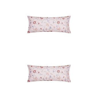 2 Packs Pillowcase for Hair and Skin Breathable, Floral Pillow Cases with Envelope Closure 20"x48"