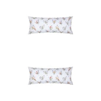2 Packs Pillowcase for Hair and Skin Breathable, Floral Pillow Cases with Envelope Closure 20"x48"