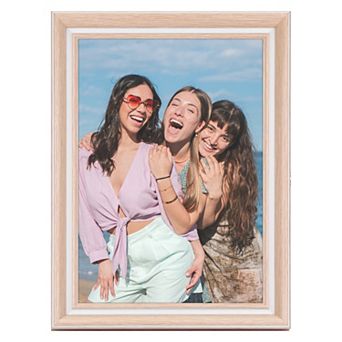 Picture Frame for Tabletop Display and Wall Hanging, Art Photo Frame for Photo Wood Grain Color 6x8