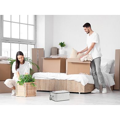 2 Pack Foldable Storage Bags, Moving Bags for Organizing Comforter, Closet Organizers, and Storage
