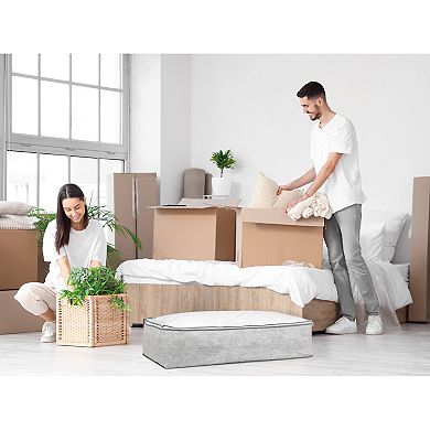 2 Pack Clothes Storage with Handles, Moving Bags for Organizing Clothing, Closet Organizers