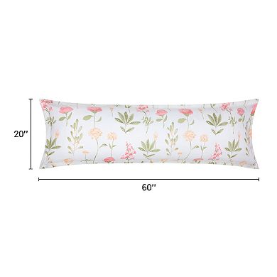 2 Packs Pillowcase for Hair and Skin Breathable, Floral Pillow Cases with Envelope Closure 20"x60"