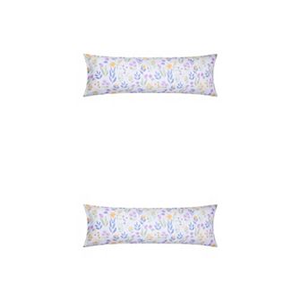 2 Packs Pillowcase for Hair and Skin Breathable, Floral Pillow Cases with Envelope Closure 20"x60"