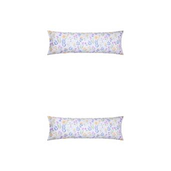 2 Packs Pillowcase for Hair and Skin Breathable, Floral Pillow Cases with Envelope Closure 20"x60"