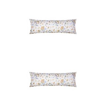 2 Packs Pillowcase for Hair and Skin Breathable, Floral Pillow Cases with Envelope Closure 20"x60"