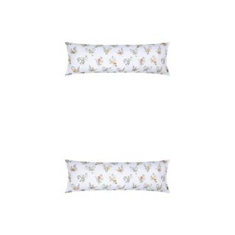 2 Packs Pillowcase for Hair and Skin Breathable, Floral Pillow Cases with Envelope Closure 20"x60"