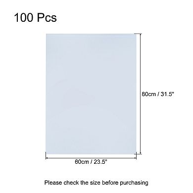 100 Pcs 31.5x23.5 Inch Shrink Wrap Bags, Blue Clear Heat Shrink Wrap