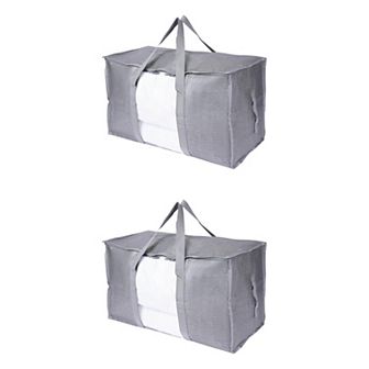 2 Pack Clothes Storage, Moving Bags for Organizing Clothing, Closet Organizers with Handles