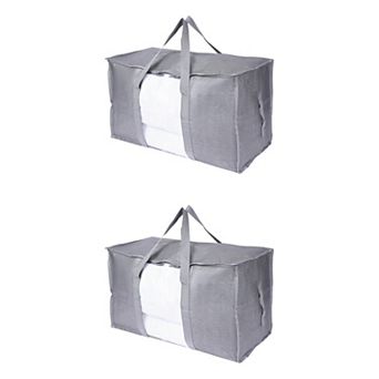 2 Pack Clothes Storage, Moving Bags for Organizing Clothing, Closet Organizers with Handles