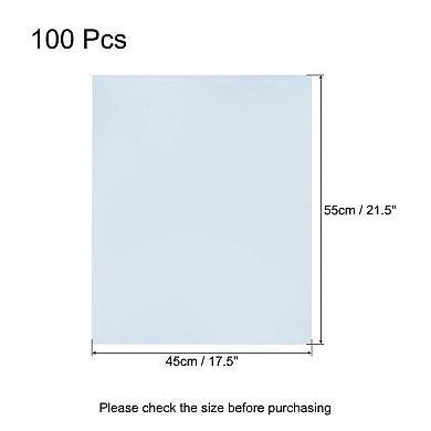 100 Pcs 21.5x17.5 Inch Shrink Wrap Bags, Blue Clear Heat Shrink Wrap for Homemade DIY Projects