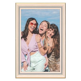 Picture Frame for Tabletop Display and Wall Hanging, Art Photo Frame for Photo Blue White 8x12