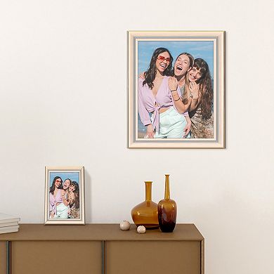 Picture Frame for Tabletop Display and Wall Hanging, Art Photo Frame for Photo Blue White 8x12