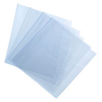 100 pc 16x8 Inch Shrink Wrap Bags, Blue Clear Heat Shrink Wrap for Gift Basket