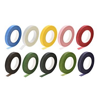 10 Roll 1/2 Inch Wide 30Yard Colorful Floral Tape Flower Adhesives Floral Arrangement Kits