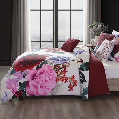 Bebejan Scarlet 100% Cotton Sateen 5 Piece Reversible Comforter Set