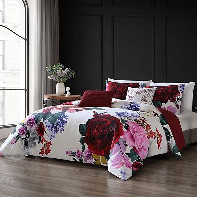 Bebejan Scarlet 100% Cotton Sateen 5 Piece Reversible Comforter Set