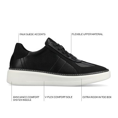 VANCE Berlin Comfort Lace-Up Flexible Low-Top Men's Court Sneakers