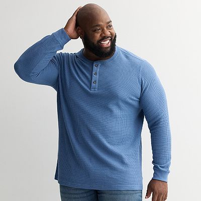 Big Tall Sonoma Goods For Life® Long Sleeve Waffle Henley Tee