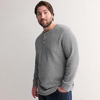 Big & Tall Sonoma Goods For Life® Long Sleeve Henley Tee