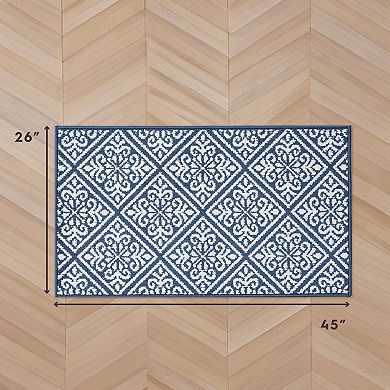 Laura Ashley Austell Two-Tone All Loop Tufted Machine-Washable Skid-Resistant Runner