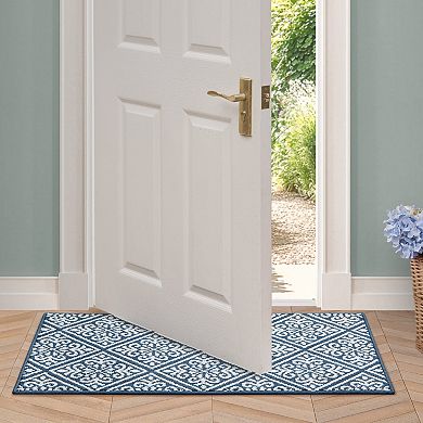 Laura Ashley Austell Two-Tone All Loop Tufted Machine-Washable Skid-Resistant Runner