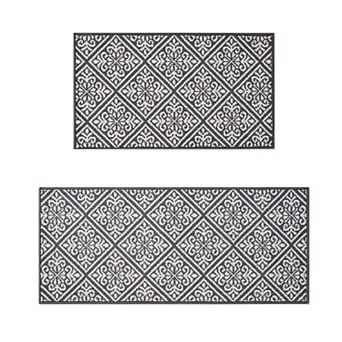 Laura Ashley Austell Two-Tone All Loop Tufted Machine-Washable Skid-Resistant Runner