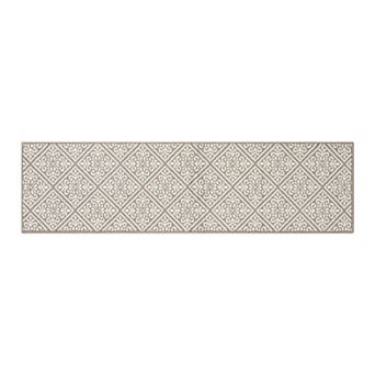 Laura Ashley Austell Two-Tone All Loop Tufted Machine-Washable Skid-Resistant Runner
